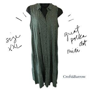 Croft & Barrow Collared Midi Dress Like New, Size XXL